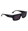 Унисекс черни правоъгълни слънчеви очила-2 снимка