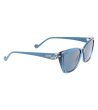 Мъжки сини слънчеви очила с прозрачна рамка-2 снимка