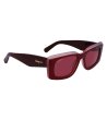 Дамски квадратни слънчеви очила в цвят бордо-2 снимка