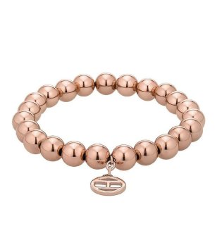 Дамска гривна в розовозлатисто с топчета снимка