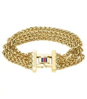 Златиста дамски гривна с верижки снимка