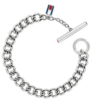 Дамска сребриста гривна с верижка снимка