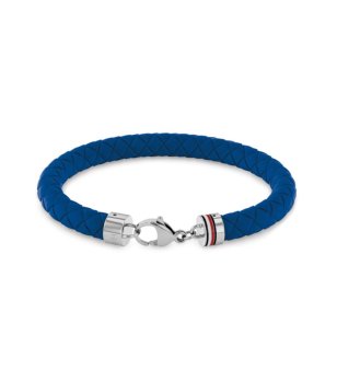 Мъжка синя силиконова гривна снимка