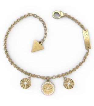 Дамска златиста гривна с висулки снимка