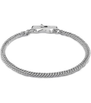 Мъжка сребриста гривна с верижка  снимка