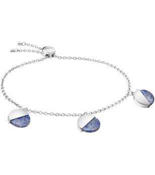 Дамска сребриста гривна с висулки снимка