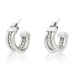 Сребристи халки с декоративни елементи снимка