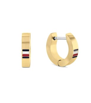 Обеци в златисто с ленти снимка