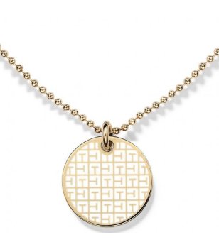 Дамско златисто колие с медальон снимка