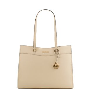 Елегантна светлобежова дамска чанта снимка