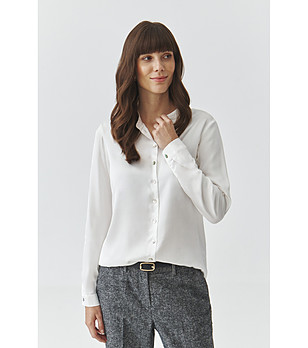 Дамска риза Stendi в екрю снимка