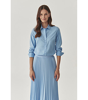 Дамска риза Eliko в синьо с памук снимка