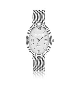 Сребрист дамски овален часовник Soraya снимка