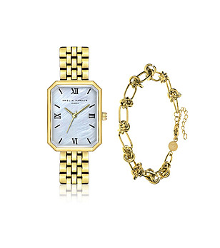 Комплект от часовник и гривна в златисто Bali Sands снимка