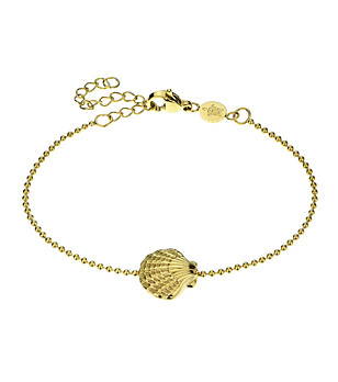 Златиста дамска гривна с мидичка снимка