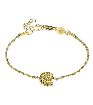 Златиста дамска гривна с раковина  снимка