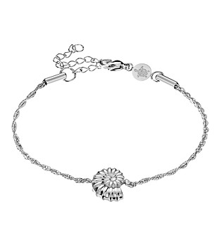 Сребриста дамска гривна с раковина  снимка