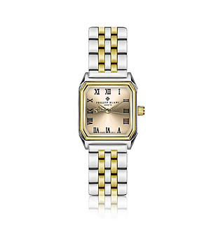 Мъжки часовник в сребристо и златисто Delémont снимка