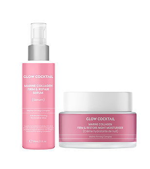 Комплект от серум и нощен крем за лице с морски колаген снимка