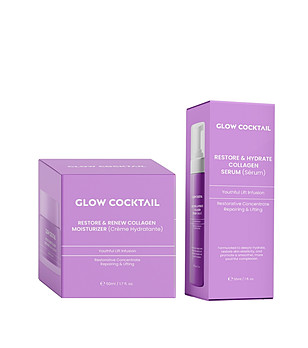 Комплект от крем и серум за лице с колаген снимка