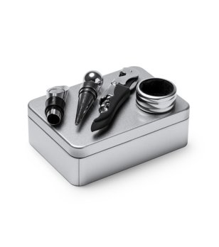 Комплект за вино в метална кутия MALBEC снимка