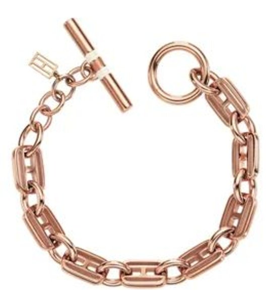 Елегантна дамска гривна с верижка в розовозлатисто снимка