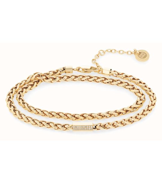 Дамска златиста гривна с верижка снимка