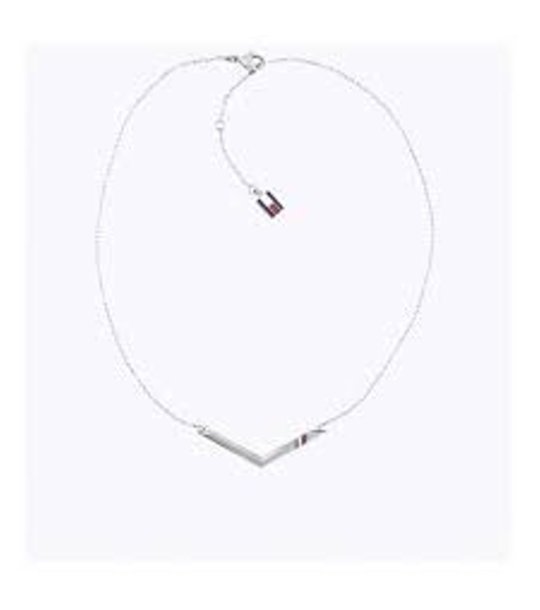 Дамско сребристо колие с висулка снимка