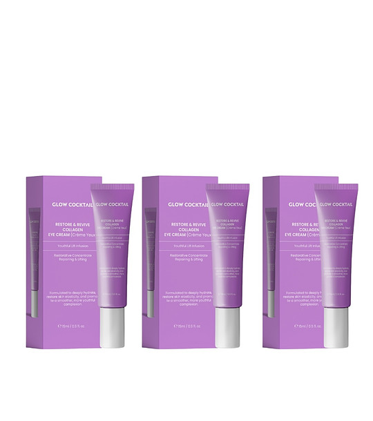 Комплект от 3 броя околоочен крем за възстановяване и ревитализация с колаген  15 мл снимка