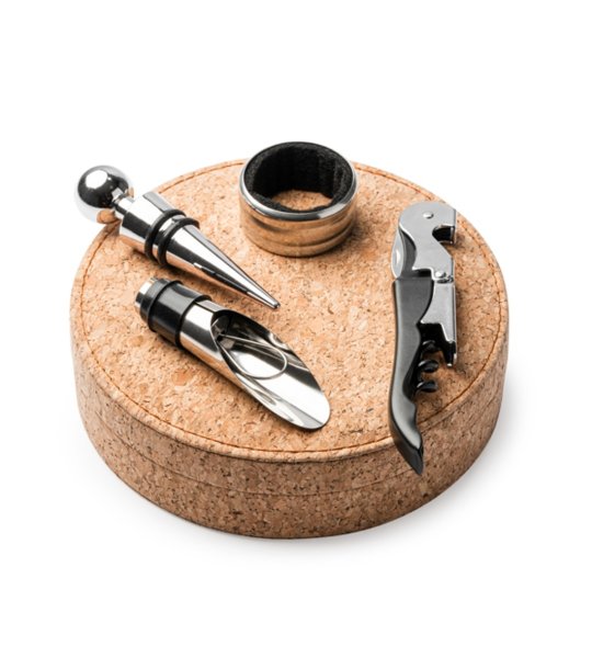 Комплект за вино с коркова кутия VENET снимка