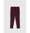Дамски панталон в бордо с памук-3 снимка