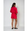 Дамски къси панталонки в червен нюанс-1 снимка
