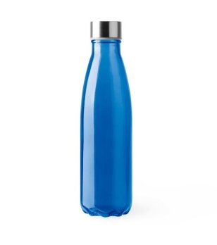 Прозрачна бутилка от стъкло в синьо Sandi 650 мл снимка
