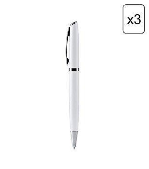 Комплект от 3 бели химикалки ALVIK снимка