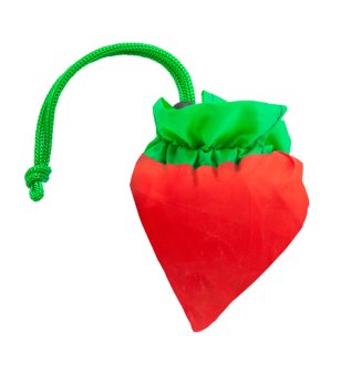 Червена сгъваема пазарска чанта с форма на ягода FOCHA снимка