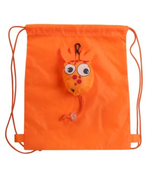 Сгъваема детска оранжева раница мешка във формата на жираф ELANIO снимка