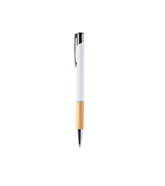 BALL PEN BORUX WHITE BLUE INK снимка