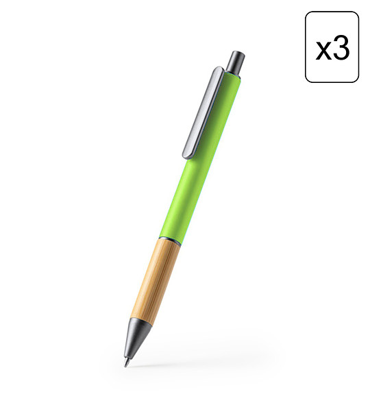 Комплект от 3 броя химикалки в зелено PENTA снимка