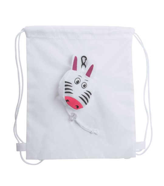 ELANIO FOLDABLE DRAWSTRING BAG ZEBRA снимка