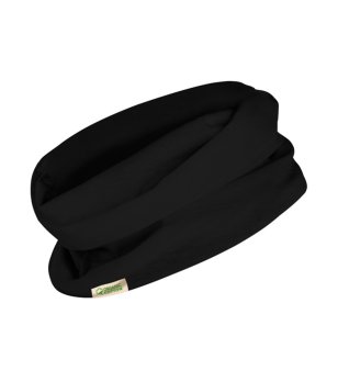 Черен шал тип бъф от органичен памук DELUN снимка