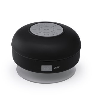 Безжичен високоговорител устойчив на пръски вода CALVIN в черно снимка