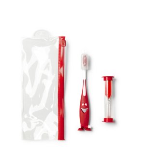 Детски комплект за миене на зъби в червено MESLER снимка