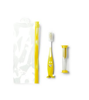 Детски комплект за миене на зъби в жълто MESLER снимка