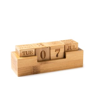 Вечен настолен календар MEDUS от бамбук снимка