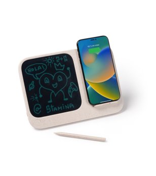 Бяла дъска с 15W безжично зарядно VOLTER снимка