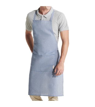 Светлосиня памучна готварска престилка TABER снимка
