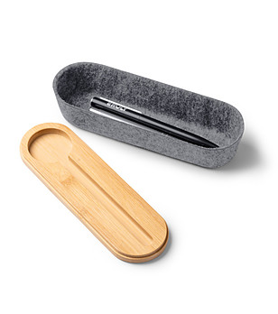 Несесер за моливи с бамбуков капак NIBIX снимка