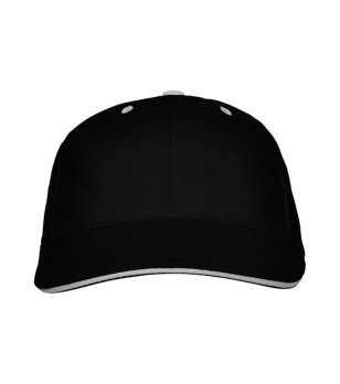 Черна памучна шапка с козирка снимка