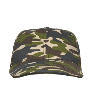 Памучна шапка с козирка с камуфлажен принт снимка