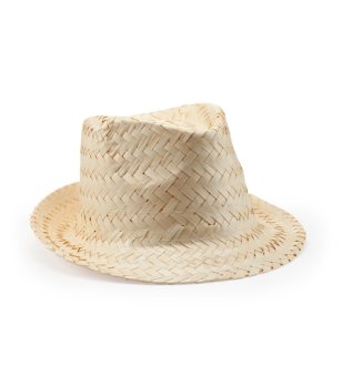 Бежова сламена шапка федора GALAXY снимка